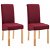 Pack de sillas ergonómicas con patas de madera rojo Vida XL