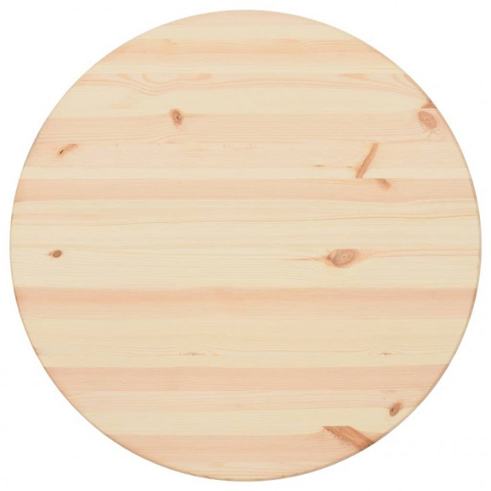 Piano per tavolo rotondo in pino naturale 900x25 mm VidaXL