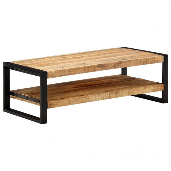 Tavolino in stile industriale con ripiano aperto Vida XL
