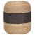 Tabouret type pouf rond en jute Ø 40x45 cm avec rayure gris foncé rembourré de caoutchouc mousse Vida XL
