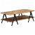 Tavolino 115x40x60 cm in legno massiccio di mango e acciaio Vida XL