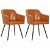 Pack de sillas modernas de cuero con patas marrón Vida XL