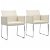 Set di sedie per sala da pranze realizzate in acciaio e tessuto di colore bianco Vida XL