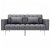 Canapé-lit inclinable en bois avec pieds en métal et coussins gris Vida XL
