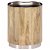 Tavolino cilindrico con vassoio estraibile in legno di mango e ferro Vida XL