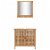 Mueble de baño con espejo a juego elaborado en madera maciza de nogal y contrachapada VidaXL