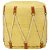 Puf tejido a mano de diseño circular y relleno de algodón 40 cm color amarillo Vida XL