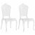 Set di sedie per sala da pranzo policarbonato bianco Vida XL