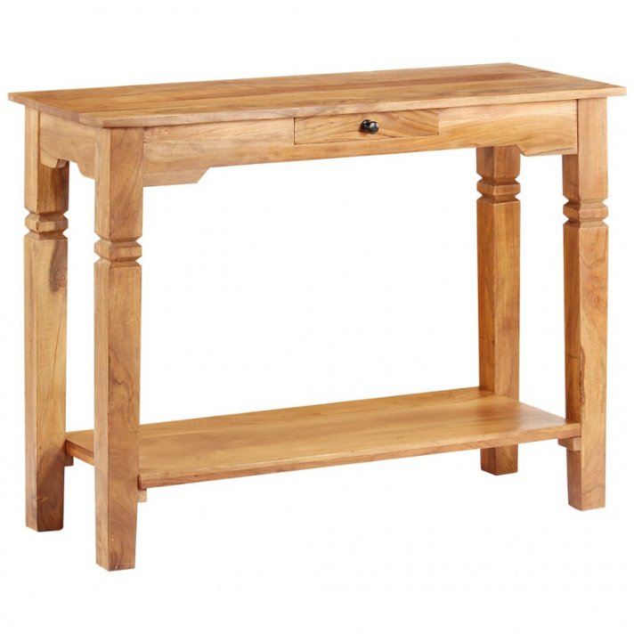 Tavolo consolle in legno massiccio di acacia Vida XL