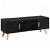 Mueble para TV fabricado en MDF con patas de madera 80x46 cm color negro Vida XL
