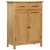 Mueble auxiliar de madera de roble con cajón y compartimiento de 4 estantes con puertas Vida XL