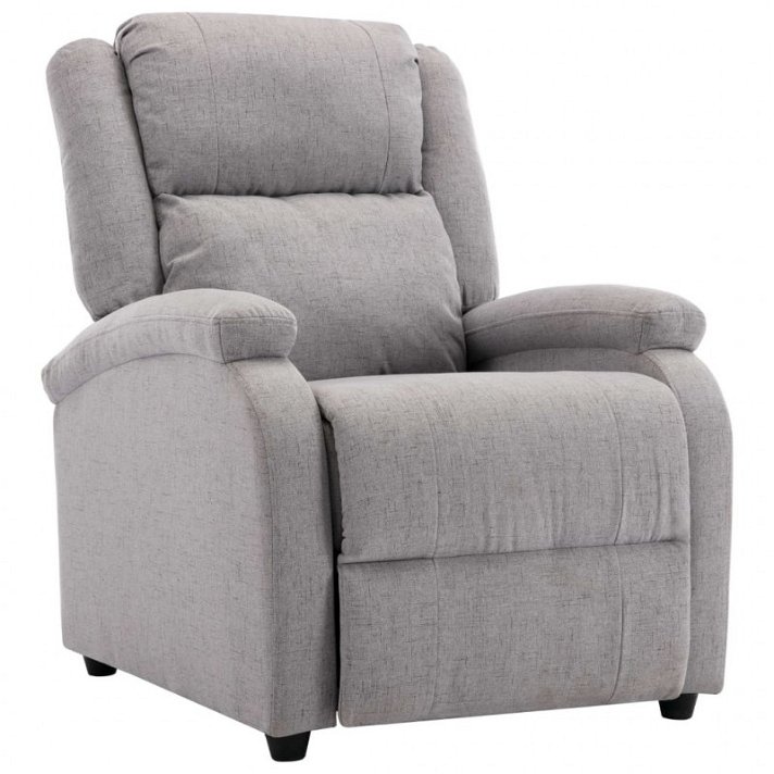 Fauteuil TV inclinable en tissu gris clair avec fauteuil inclinable VidaXL