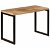 Mesa rectangular hecha de madera de mango maciza y patas de acero Vida XL