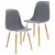Conjunto de 2 cadeiras fabricadas em plástico e madeira de cor cinzento da marca VidaXL