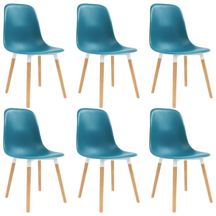 Set sedie per sala da pranzo plastica turchese Vida XL