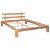 Estructura de cama 144x38x204cm de madera maciza de roble con lacado brillante Vida XL