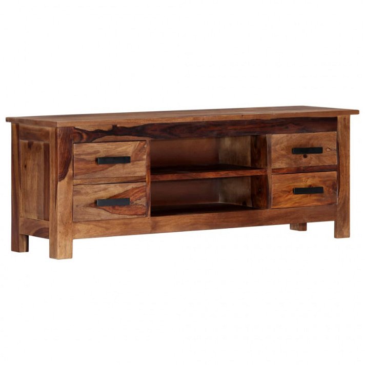 Mueble para TV 110x30x40cm madera maciza de sheesham Vida XL