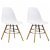 Set di sedie in plastica e legno di colore bianco con gambe in legno naturale e acciaio di colore nero Vida XL