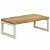 Tavolino in legno con struttura in ferro bianco Vida XL