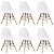 Set di sedie da sala da pranzo fabbricate in plastica e legno di faggio Vida XL