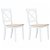 Pack de sillas de comedor de madera de caucho con acabado blanco y natural Vida XL