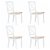 Pack de sillas de comedor madera maciza de caucho con acabado blanco y marrón Vida XL