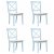 Set di sedie per sala da pranzo legno massiccio di gomma con finitura grigio e legno chiaro Vida XL