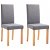Lot de chaises de salle à manger 42x95 cm en bois et tissu finition gris clair Vida XL