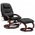 Cadeira de massagem reclinável e apoio de pés couro sintético preto Vida XL