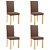 Set di sedie per sala da pranzo 42x95 cm in legno e tessuto con finitura di colore marrone Vida XL