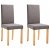 Pacote de cadeiras de jantar 42x95 cm em madeira e tecido com acabamento em cinza taupe Vida XL