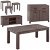 Conjunto de muebles de salón con 6 piezas de madera de acacia en acabado natural ahumado Vida XL