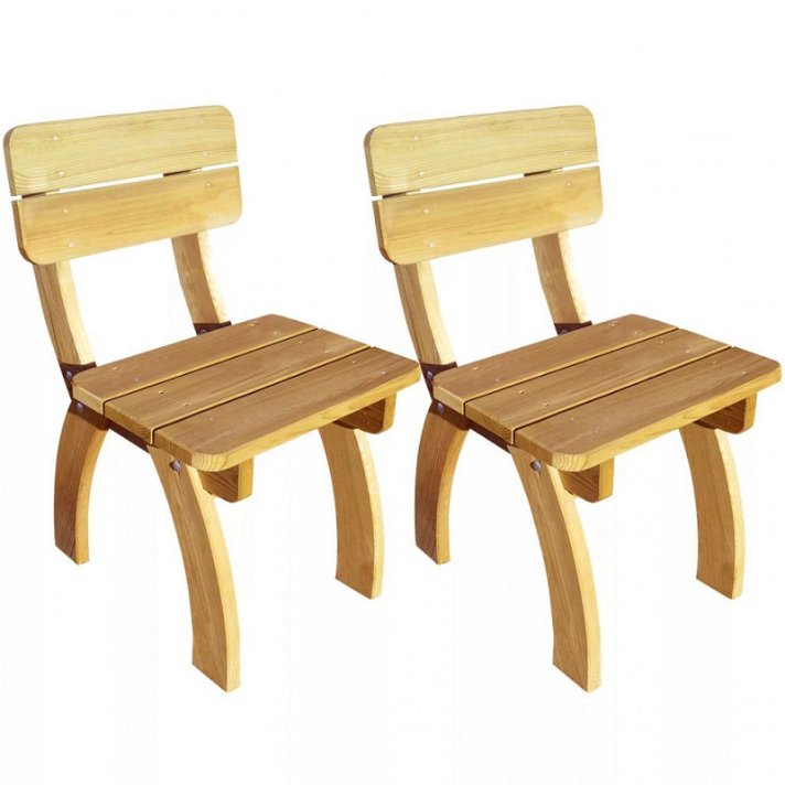Pack de elegantes sillas para jardín de madera de pino verde impregnada Vida XL