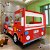 Cama infantil en forma de coche de bomberos con colchón de espuma viscoelástica y 214 x 111 cm Vida XL