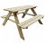 Mesa de picnic 89x50.8x89.6 cm madera de pino con acabado con impregnante Vida XL