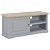 Mueble para TV de 90 cm color gris fabricado en madera maciza con amplio espacio de almacenamiento Vida XL