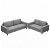 Conjunto de sofá de 5 lugares com estrutura de madeira e estofos de tecido cinza claro Vida XL