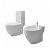 Set vaso wc e bidet di ceramica bianca Vida XL
