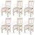 Set di sedie per sala da pranzo in legno di pino con finitura colore naturale Vida XL