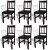 Set di sedie per la sala da pranzo in legno di pino con finitura colore marrone Vida XL