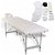 Mesa de massagem dobrável e acessórios 4 zonas de creme de alumínio branco Vida XL