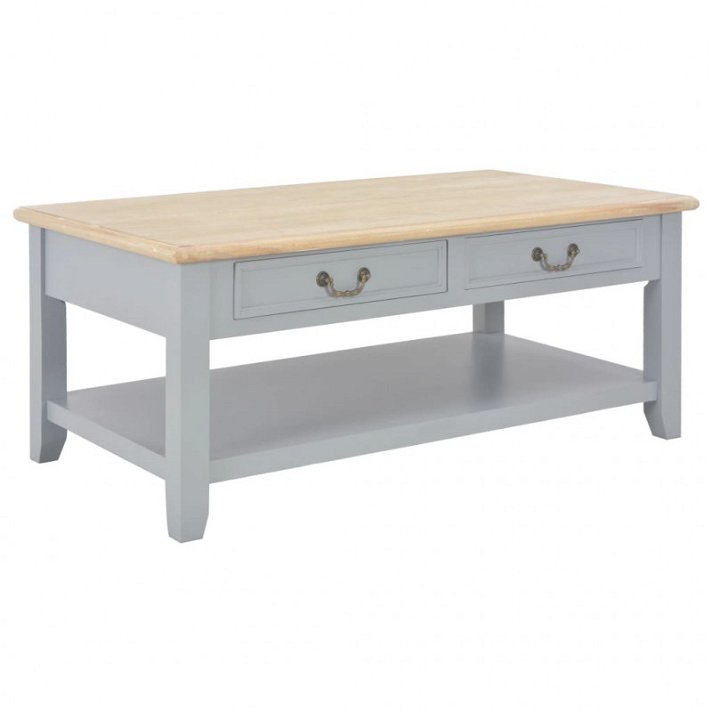 Tavolino in legno grigio e naturale Vida XL