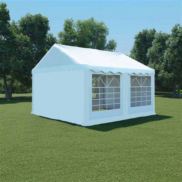 Tenda de jardim em PVC 4x4 m branco Vida XL