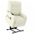 Cadeira de massagem reclinável de 82 cm de cor creme feita de couro sintético Vida XL