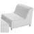 Sofá para exterior fabricado con aluminio y tapizado en Stamskin color blanco CLOUD Resol