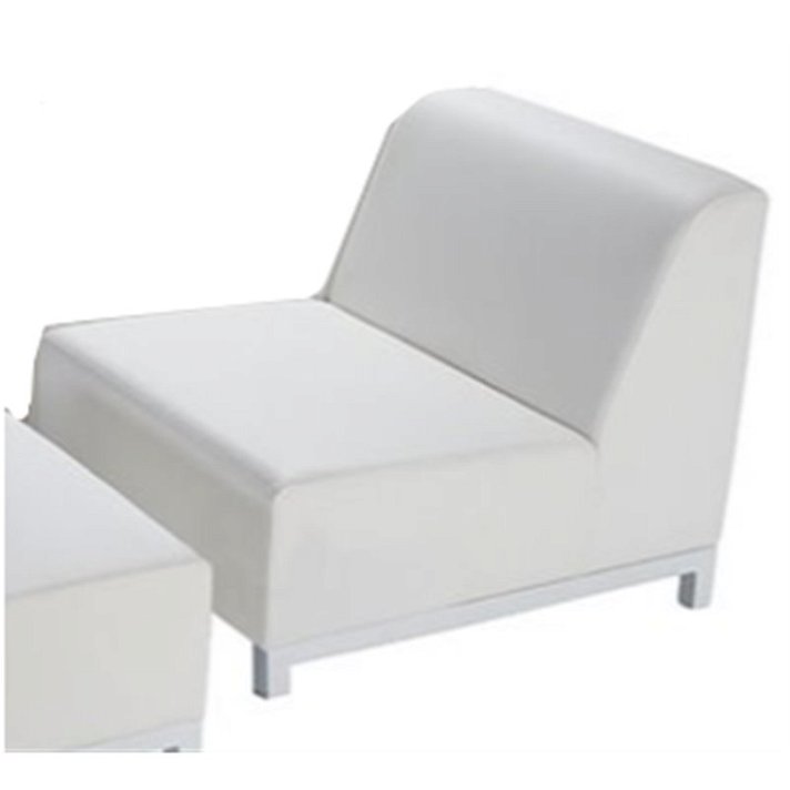 Sofá para exterior fabricado con aluminio y tapizado en Stamskin color blanco CLOUD Resol