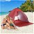 Tienda de campaña para playa con protección solar en acabado color rojo Outsunny