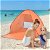 Tienda de campaña de playa con protección solar en acabado color naranja Outsunny