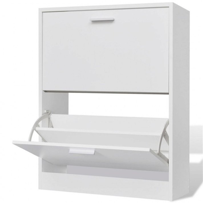 Mueble zapatero blanco con 2 compartimentos Vida XL