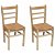 Set di sedie in legno di pino naturale con seduta in tessuto di giunco 40x87,2x40 cm Vida XL